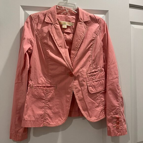 J Crew Chino Classic Twill Jacket, Pink, Women's Size 8 - Picture 1 of 3